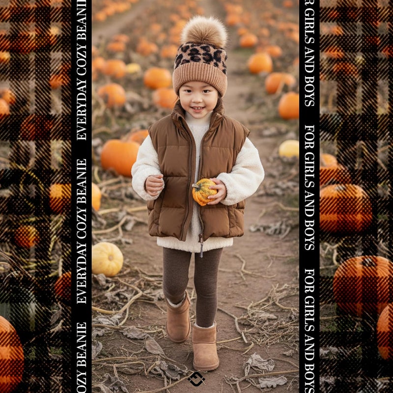 Funky Junque Toddler Pom Beanie – Kids Winter Hat for Ages 1–4, Baby Boy & Girl Knit Beanies, Warm Cozy Knit Snow Hats - Image 5